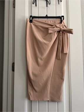 PrettyLittleThing Side Tie Pencil Skirt